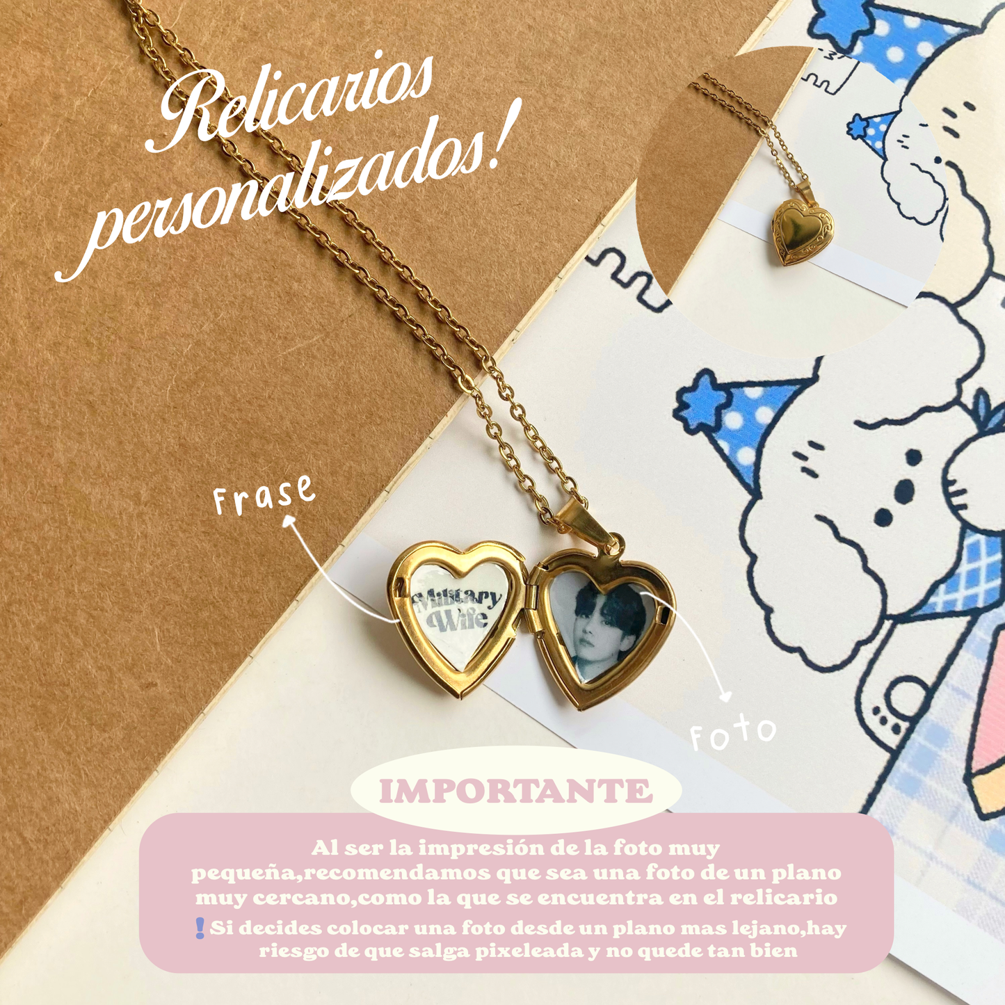 Relicarios personalizados