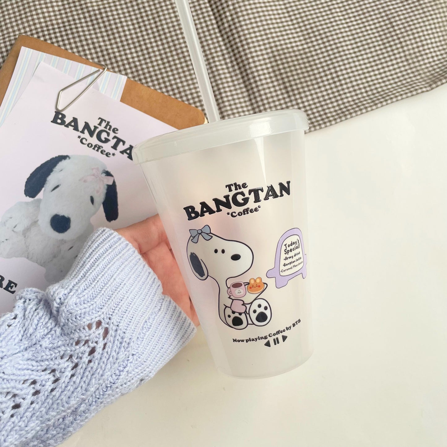 Bangtan coffee snoopy cups