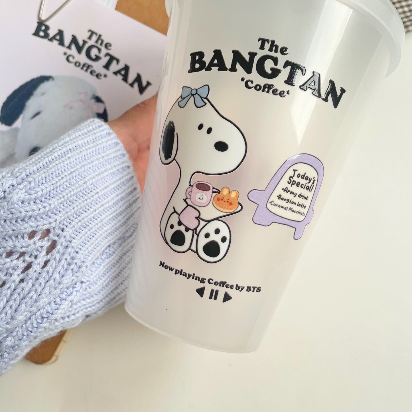 Bangtan coffee snoopy cups