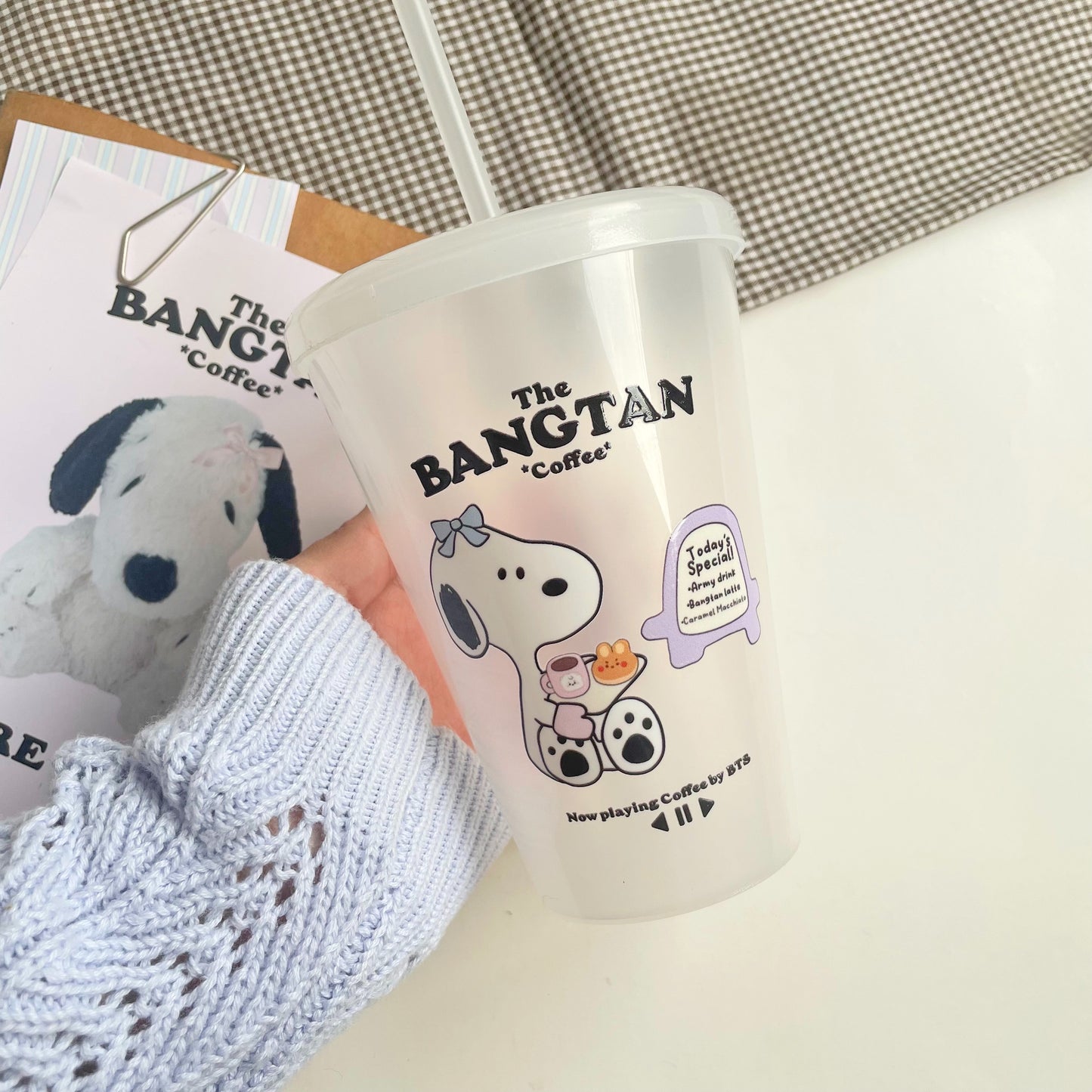 Bangtan coffee snoopy cups