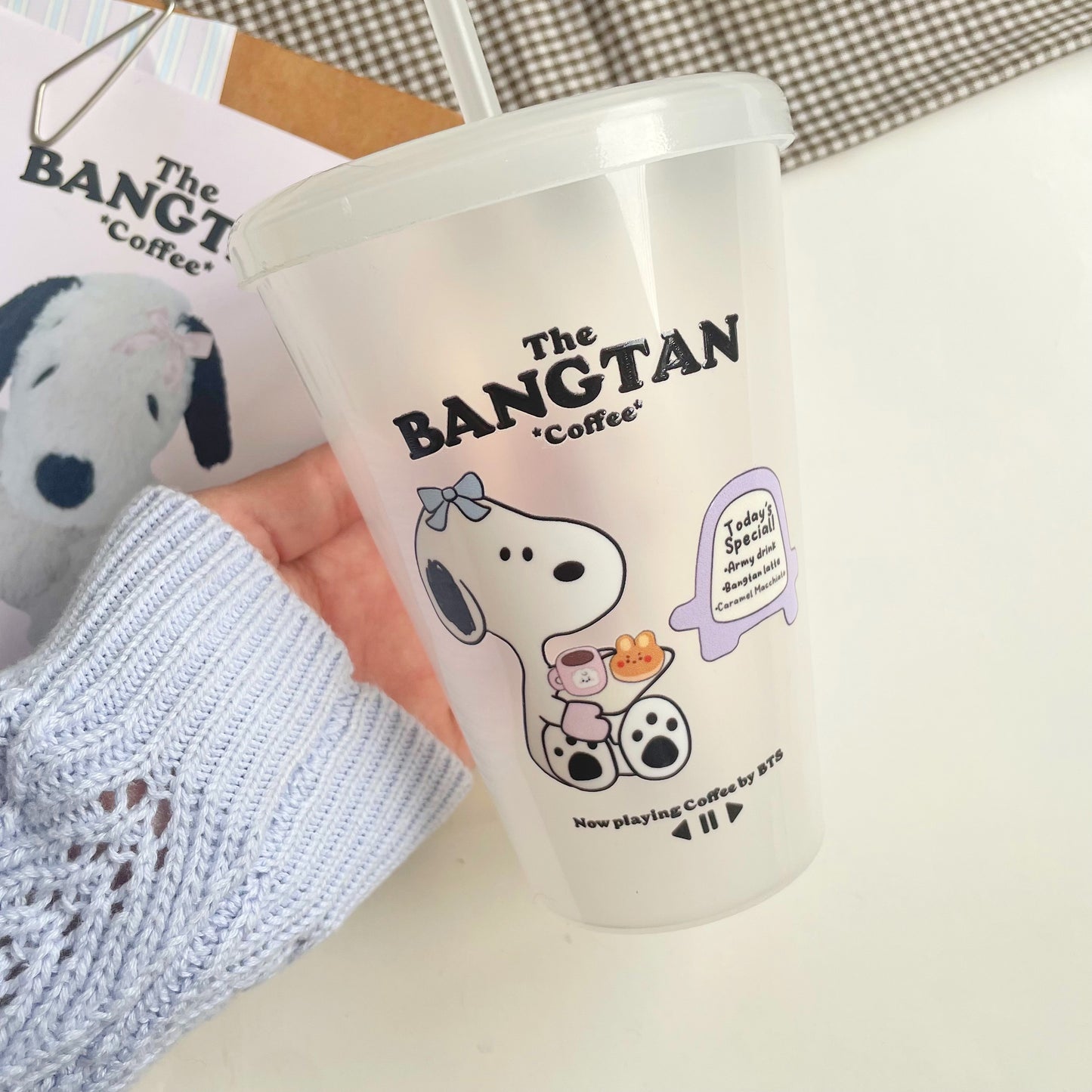 Bangtan coffee snoopy cups